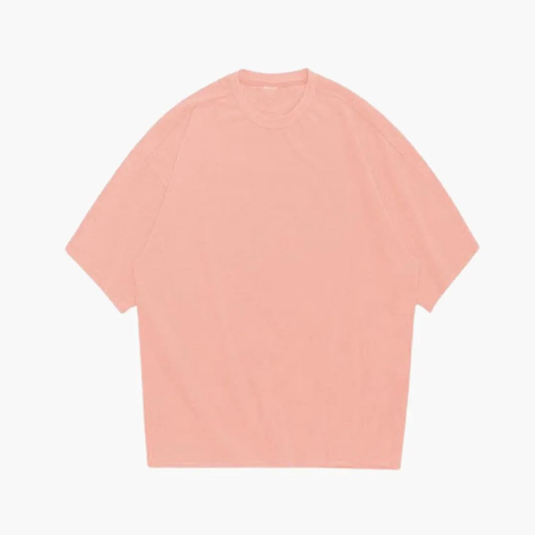 Camiseta Oversize de Hombre con Cuello Redondo y Manga Corta
