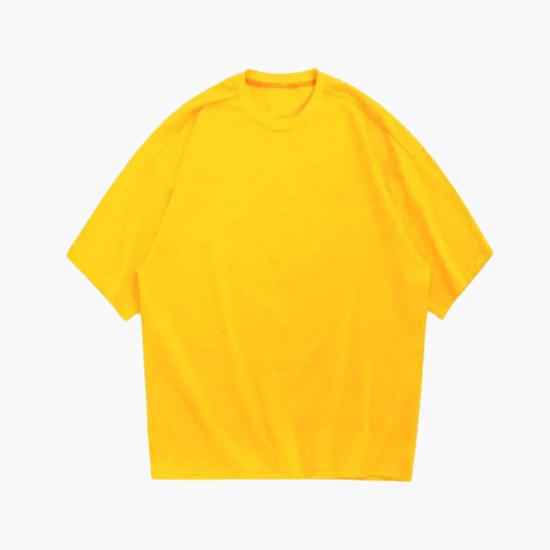 Camiseta Oversize de Hombre con Cuello Redondo y Manga Corta