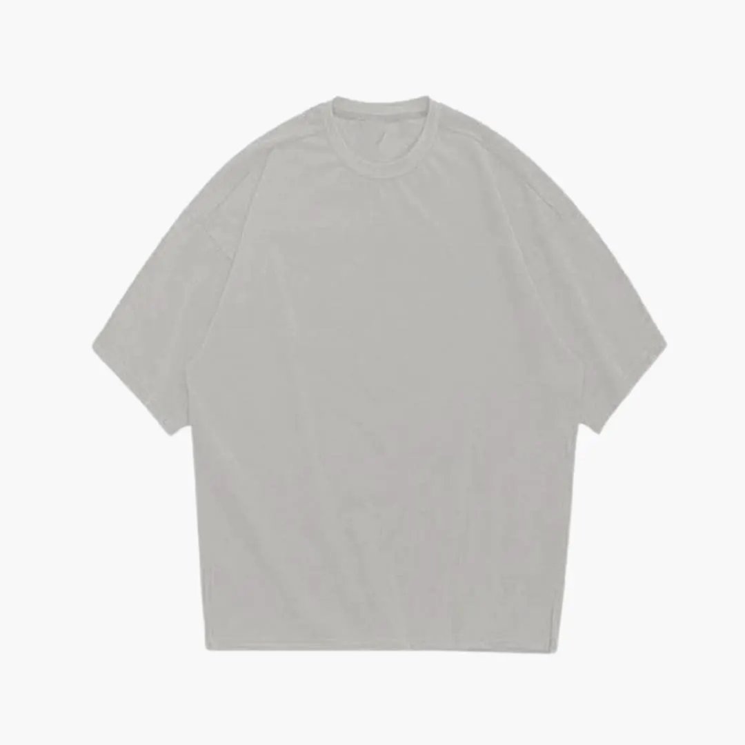 Camiseta Oversize de Hombre con Cuello Redondo y Manga Corta
