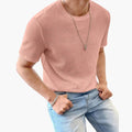 Camiseta de Hombre con Textura Estructurada y Cuello Redondo