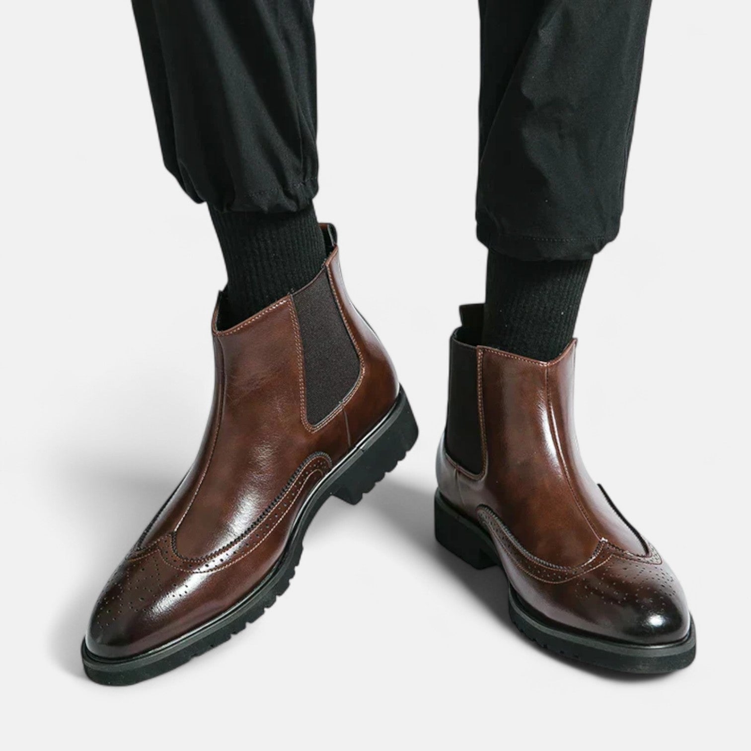 Marzio | Elegantes botas para hombre de piel sintética