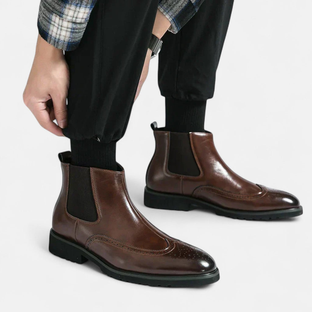 Marzio | Elegantes botas para hombre de piel sintética