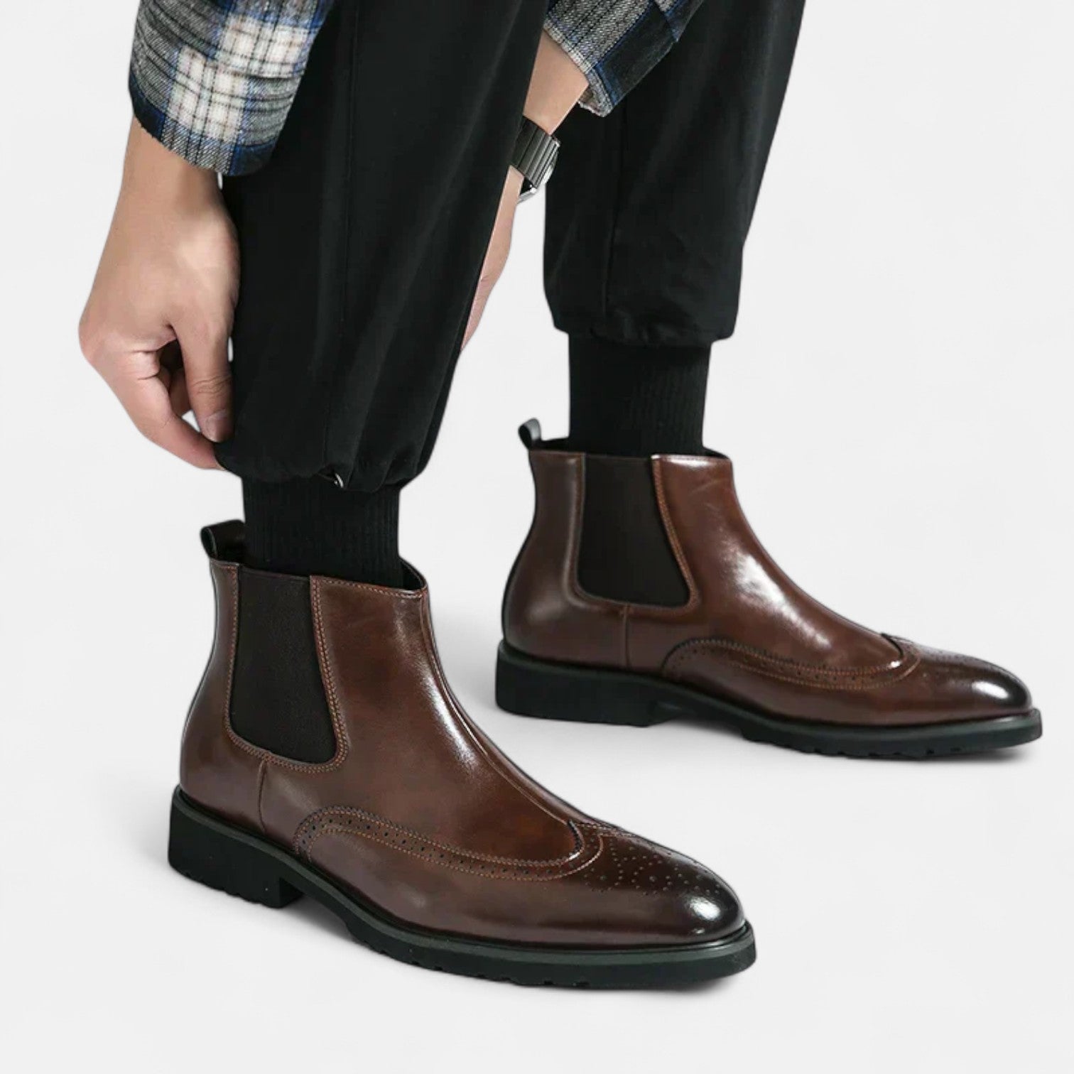 Marzio | Elegantes botas para hombre de piel sintética