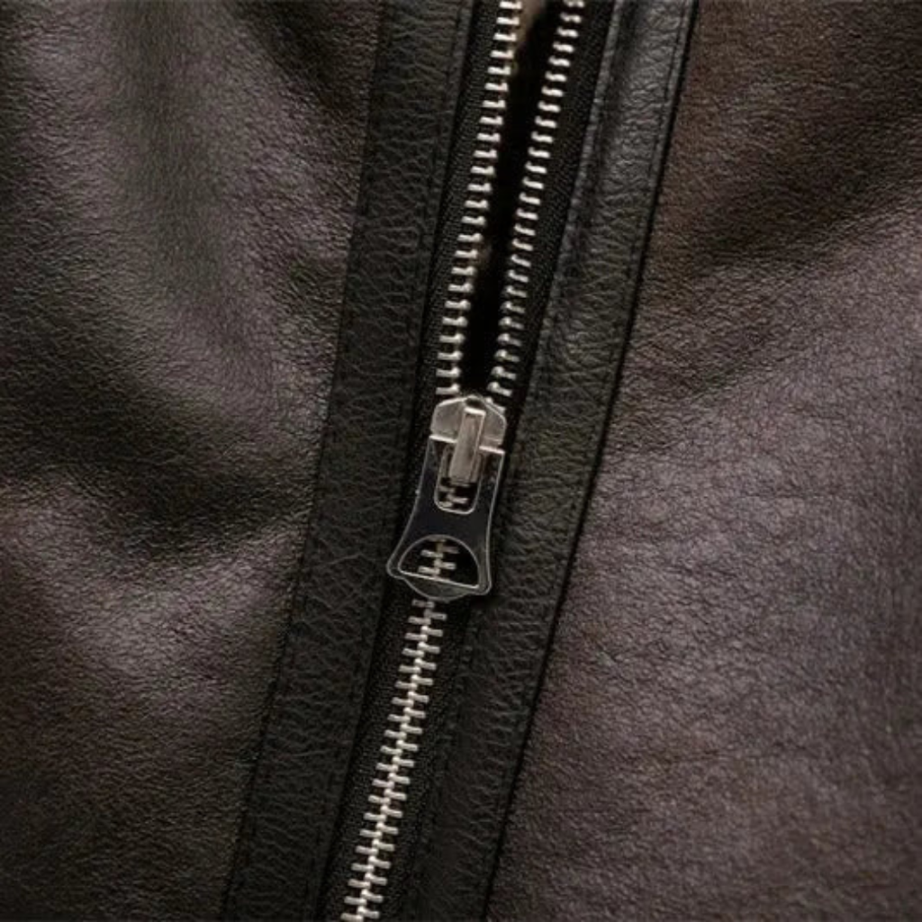 Chaqueta con Cremallera, Bajo con Cinturón y Forro Interior