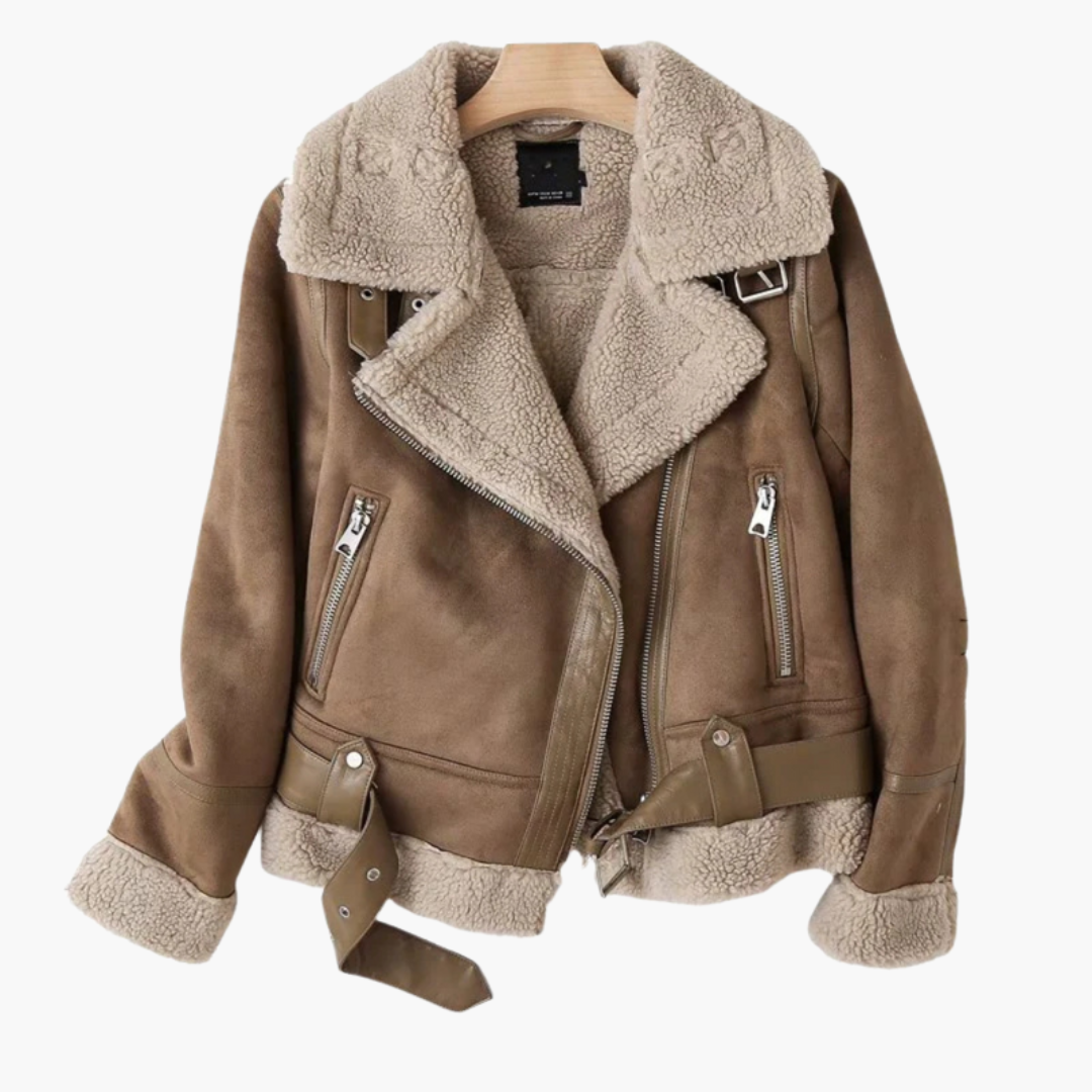 Chaqueta con Cremallera, Forro de Pelo y Bajo Ajustable
