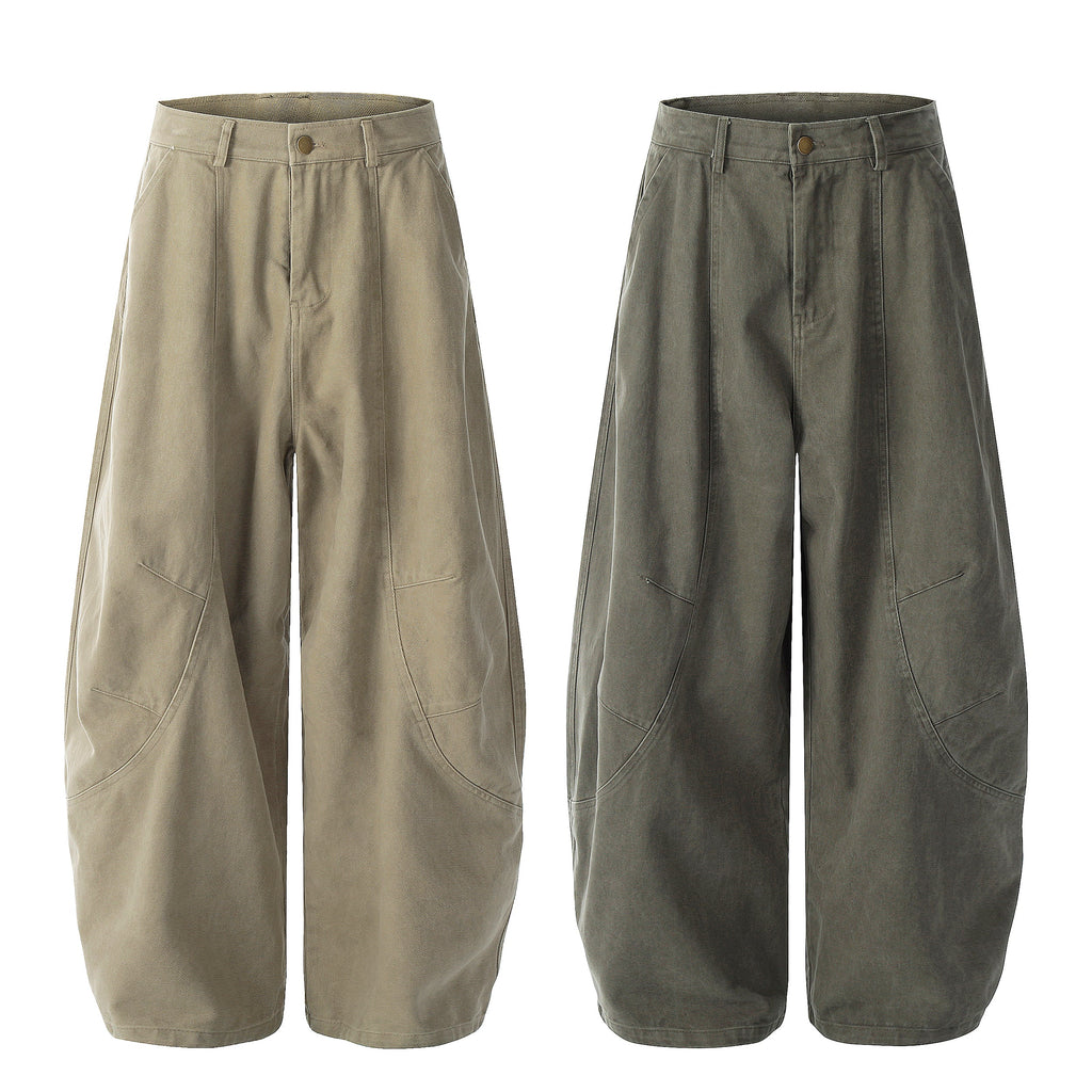 Pantalones globo con bolsillos en forma de arco vintage