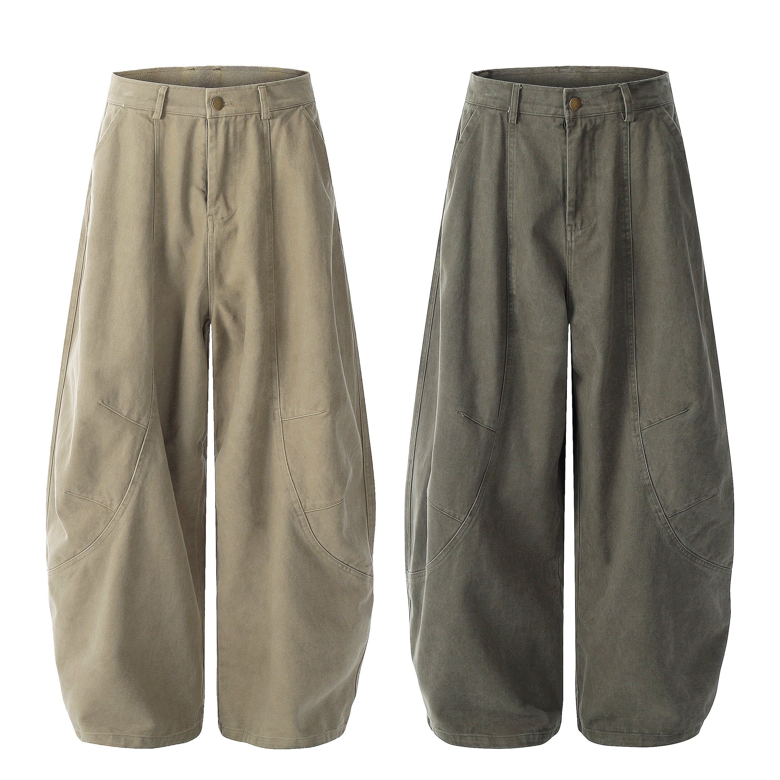 Pantalones globo con bolsillos en forma de arco vintage