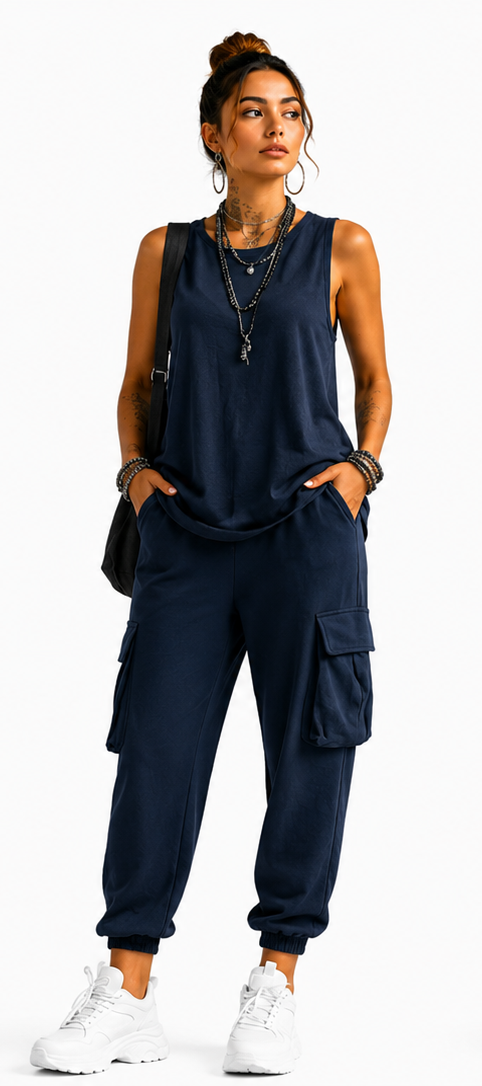 Valentina | Conjunto Casual Suave con Bolsillos